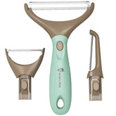 Mr&Mrs White 3-in-1 peeler with straight blade for smooth peeling