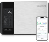 MrOwner Smart Food Scale in a sleek stainless steel design for precise kitchen measurements.