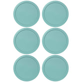 MRX Solutions turquoise 5-inch lid snugly seals Pyrex 2-Cup bowls for airtight storage