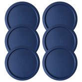 MRX Solutions blue replacement lid for Pyrex 6-inch bowl, airtight and reusable.