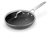 MsMk 10 Inch Frying Pan with Lid shows a stay-cool handle for safe lifting