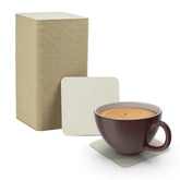 MT Products Off-White square coasters – top view for a clean drink presentation.