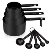 Muchtolove 9-piece stainless steel measuring cups and spoons set for precise cooking