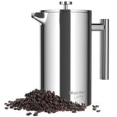 MuellerLiving French Press 34oz in stainless steel for rich coffee at home