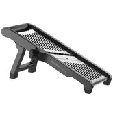 MuellerLiving mandoline blade close-up for precise vegetable cuts.