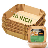 Mutvle 10-inch square air fryer liner for large baskets reduces mess.