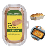Mutvle loaf pan liners in protective packaging, ready for storage and quick use.
