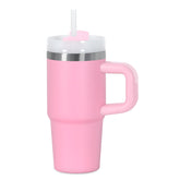 Muwnrol 14 oz tumbler with pink handle for kids, kid-friendly grip for daily hydration.