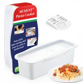 MUXIUNT microwave pasta pot with lid drains excess water for quick meals.