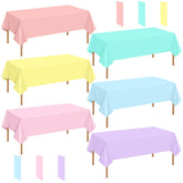 mwellewm pastel tablecloth set in rainbow colors for festive birthday decor
