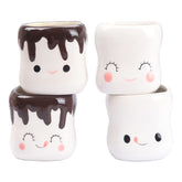 Mycts Marshmallow Mugs set of four with smiling faces for cozy moments.
