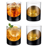 MyGift 12 oz matte black exterior with gold interior, ideal for elegant cocktails.