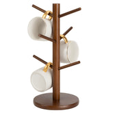 MyLifeUNIT mug holder tree with six hooks keeps cups organized and accessible.