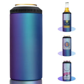 MYTHQUATE Aurora 3-in-1 slim can koozie front view fits 12 oz cans and bottles