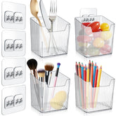 MZYIWUU acrylic wall mount organizer front view improves kitchen clutter control.