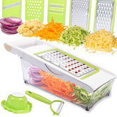 NACOLUS 5-in-1 mandoline with container for mess-free slicing and quick prep.