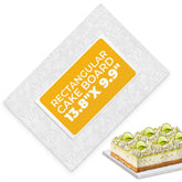NADOBA rectangle cake board with embossed foil for a refined display.
