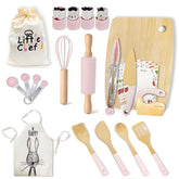 Nafhone wooden cooking knives for kids with safe edges, ideal for pretend and real slicing practice