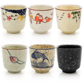 Nagpew six-piece teacups with flower design for elegant tea rituals.