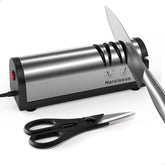 Narcissus knife sharpener 2-stage coarse sharpening for quick edge restoration.