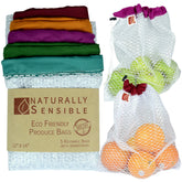 Naturally Sensible red see-through bag for market shopping and easy visibility