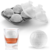 Nax Caki Death Star ice mold creates dramatic, slow-melting spheres for cocktails.