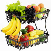 Nbwxcwbs fruit basket 2-tier detachable design enables flexible storage