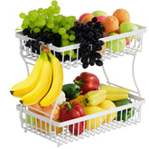 Nbwxcwbs fruit basket 2-tier demonstrates organized fruit storage for a tidy kitchen.