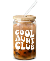 NewEleven Cool Aunt Club glass front design highlights a sleek, gift-ready statement