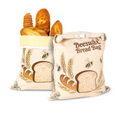 Nedsewor beeswax bread bag keeps sourdough fresh with breathable plastic-free design