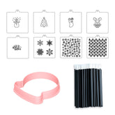 NEGEMEL cookie cutters stencil bundle collection for versatile cookies ready for any celebration.