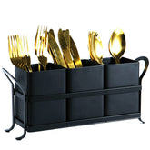NelyBet flatware holder with three compartments keeps utensils organized and within reach.