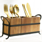 NelyBet Utensil Caddy with 3 compartments keeps cutlery organized and easy to reach