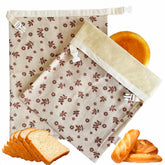 NEOHANA beeswax bread bag two-pack on kitchen counter for freshness