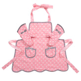 NEOVIVA Kids Apron with adjustable neck strap in polka dots for growing children