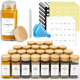 NETANY 24-glass spice jars for visible contents and easy organization.