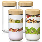 NETANY 24oz glass jar with airtight lid preserves freshness during transport.