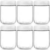 NETANY 16oz glass jars with airtight lids show clear, durable snack storage for on-the-go life.