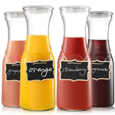 NETANY glass carafe set with lids, 1 liter each, ideal for beverages.