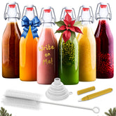 Nevlers 17oz swing top bottle closeup with airtight seal for fresh fizz