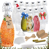 Nevlers 17 Oz textured glass bottle with flip top for spill-free pouring.