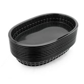New Star Foodservice 44041 baskets close-up highlights durable black plastic for quick-service meals