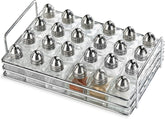 New Star Glass Cube Mini Salt and Pepper Shaker Bottle for precise tabletop seasoning.