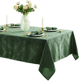 Newbridge Barcelona damask tablecloth closeup shows textured pattern for elegant everyday dining.