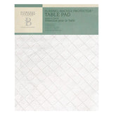 Newbridge quilted waterproof table pad top view protects surface from spills and heat