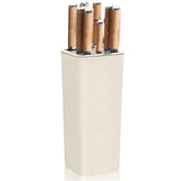 NEWE knife block holder with wavy slots secures blades on the counter
