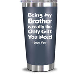 NewEleven 20 oz navy tumbler front view keeps beverages at the right temperature on the go.
