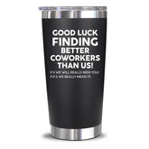 NewEleven coworker leaving gift tumbler closeup ideal farewell keepsake
