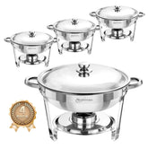 NEWKITCHEN chafing dish 5qt round set for elegant buffet service.