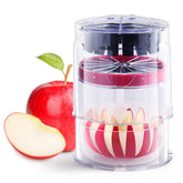 Newness cortador de manzanas 5-12 pulgadas con cuenco transparente y rodajas uniformes.